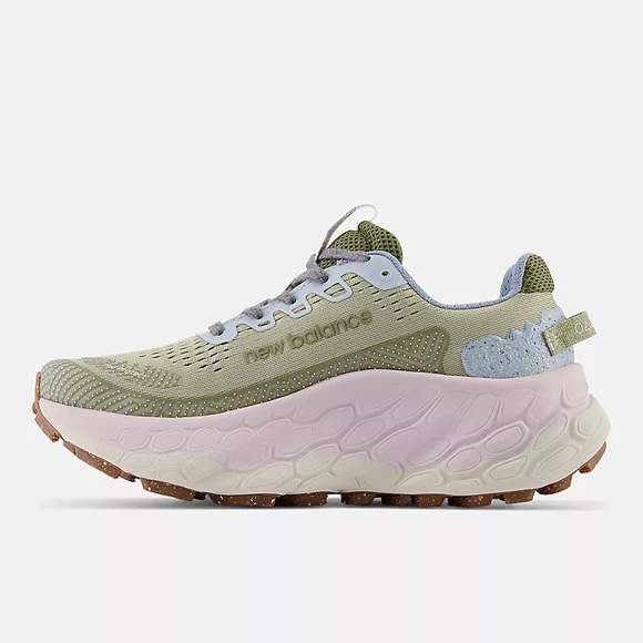 New Balance Fresh Foam X More Trail v3 Sneakers - Fatigue Green w/ Sunflower - Picture 7 of 10